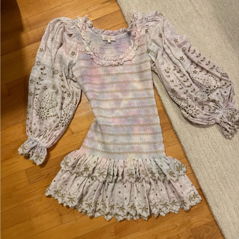 Love shack fancy Floral Embroidered Dress